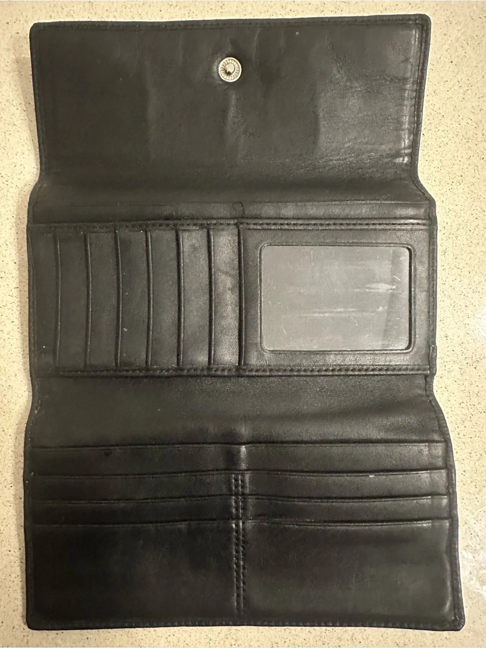 Coach Signature C Long Wallet – Black/Tan